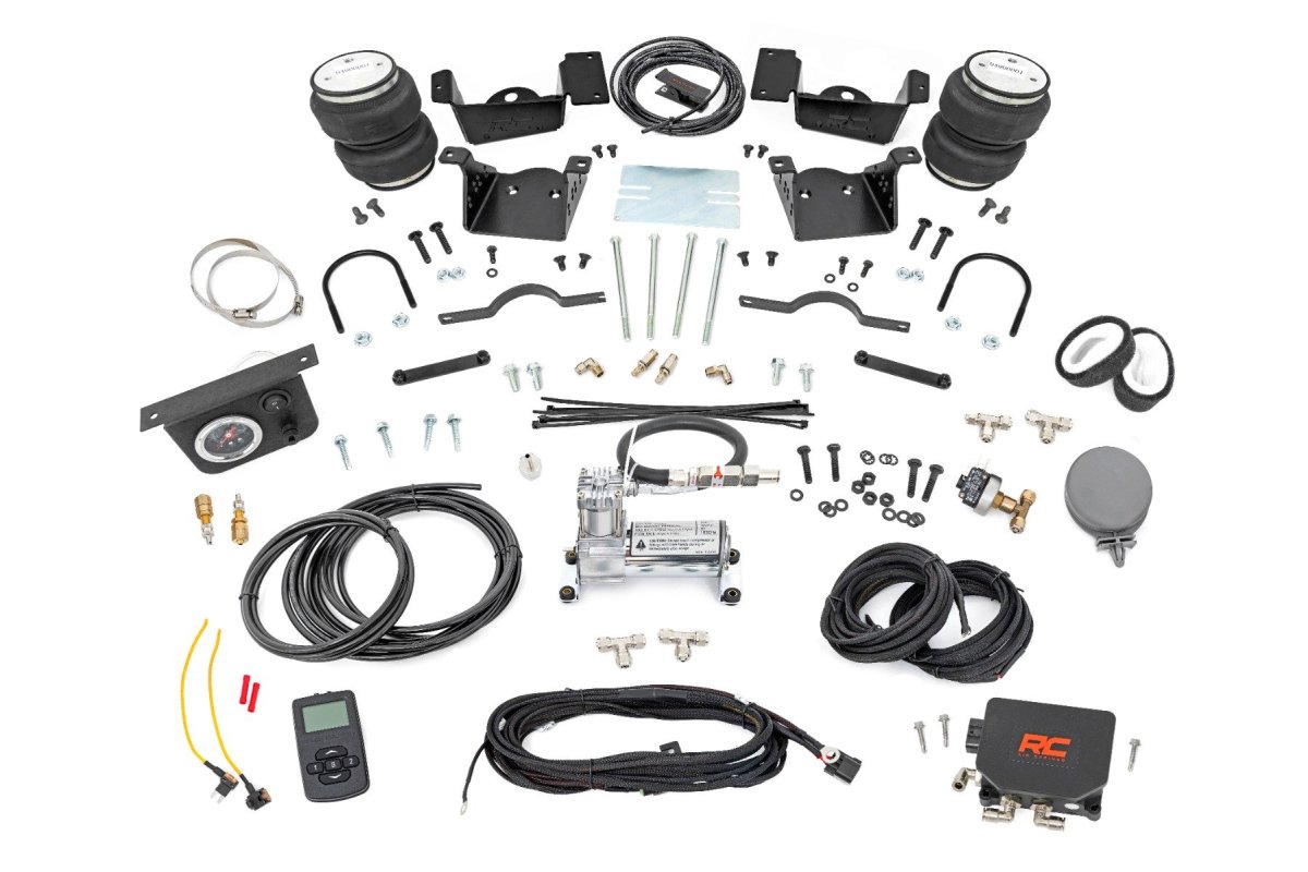 GMC Sierra 2500 HD Air Spring Kit - Rear - Rough Country - w/compressor | Wireless Controller - '20-'24